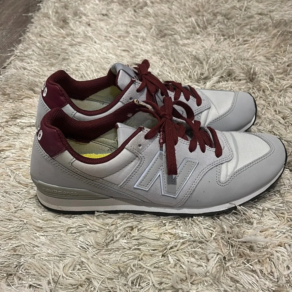 New Balance Gray and Burgundy Sneakers - Picture 3 of 5